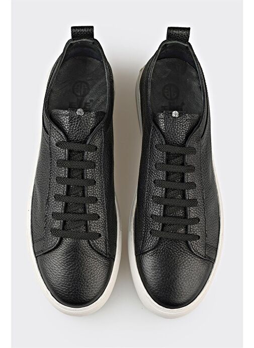 Siyah Deri Erkek Günlük Ayakkabı - Görsel 5