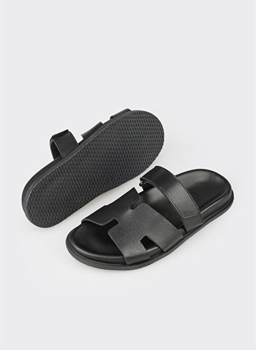 Siyah Kadın Düz Terlik - Görsel 4