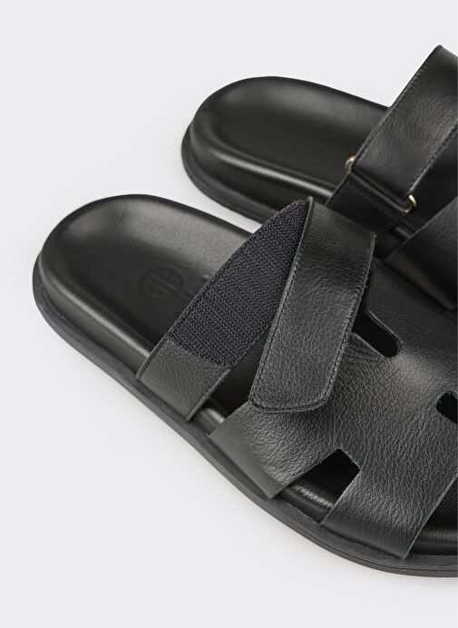 Siyah Kadın Düz Terlik - Görsel 6