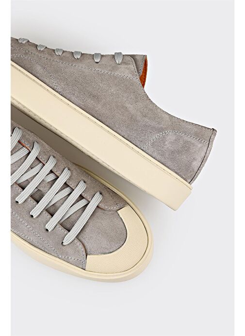 Gri Deri Erkek Spor Ayakkabı - Görsel 6