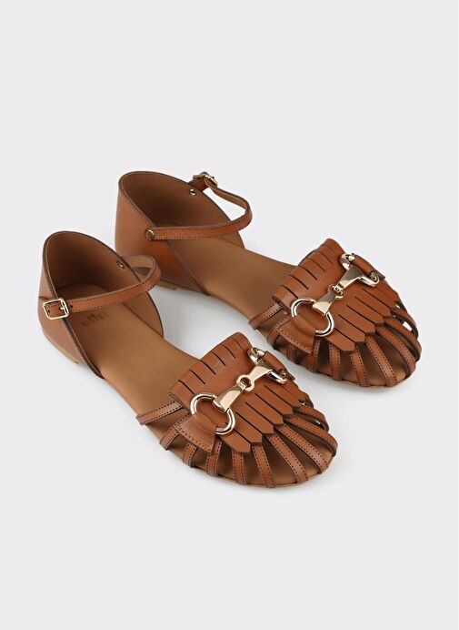 Taba Deri Kadın Günlük Ayakkabı - Görsel 3