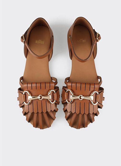 Taba Deri Kadın Günlük Ayakkabı - Görsel 5