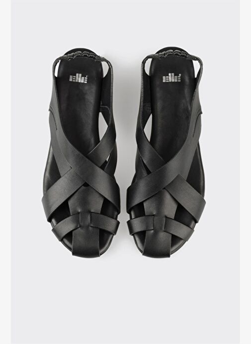 Siyah Deri Kadın Günlük Ayakkabı - Görsel 5