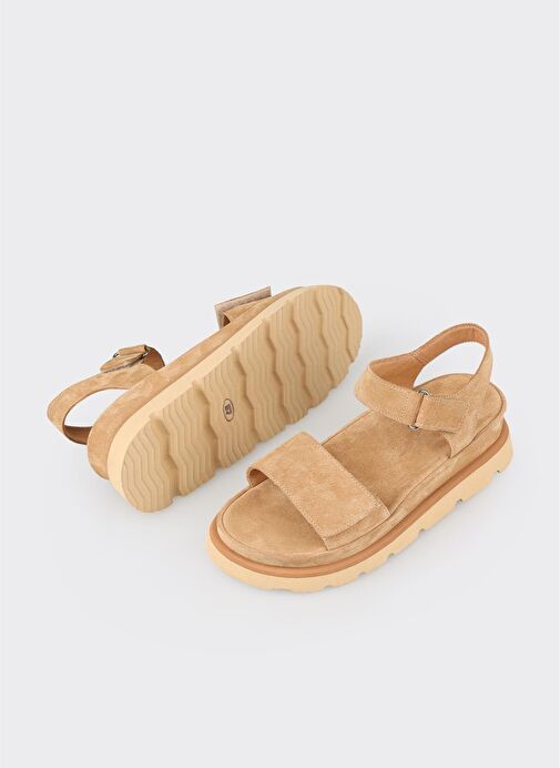 Naturel Deri Kadın Sandalet - Görsel 4