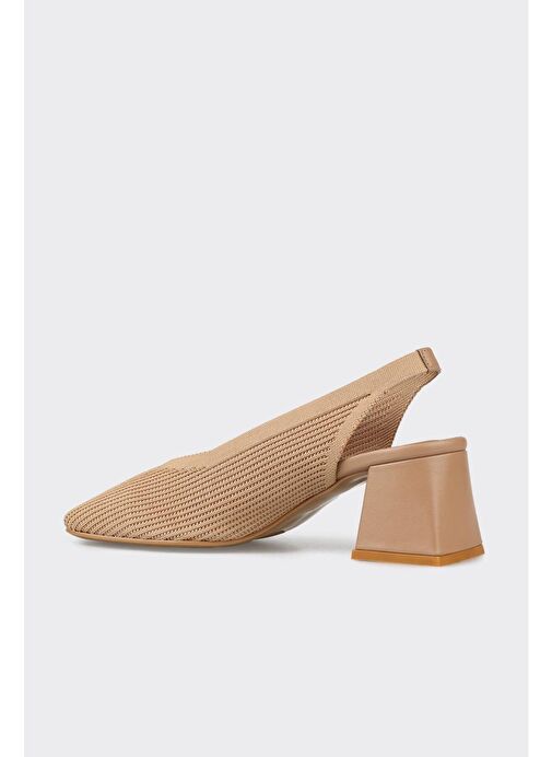 Naturel Kadın Topuklu Ayakkabı - Görsel 4