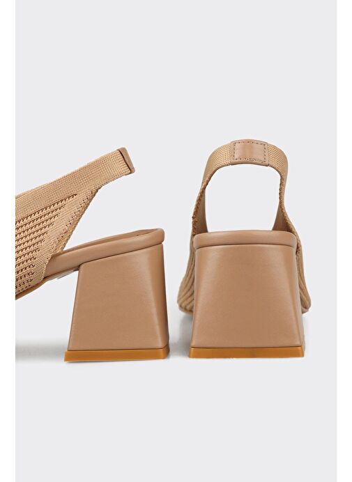 Naturel Kadın Topuklu Ayakkabı - Görsel 5