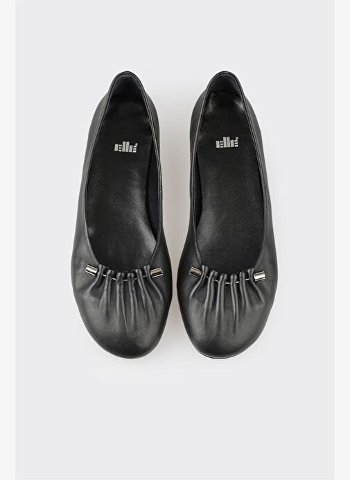 Siyah Deri Kadın Günlük Ayakkabı - Görsel 8