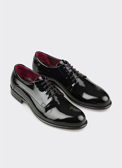 Siyah Deri Erkek Klasik Ayakkabı - Görsel 3