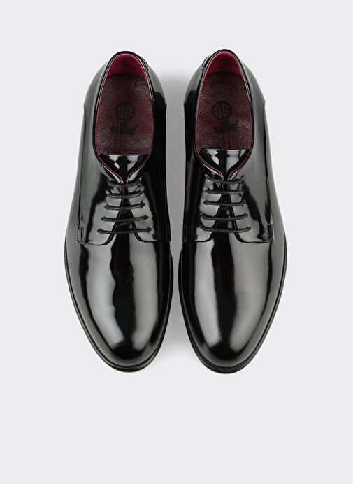 Siyah Deri Erkek Klasik Ayakkabı - Görsel 5