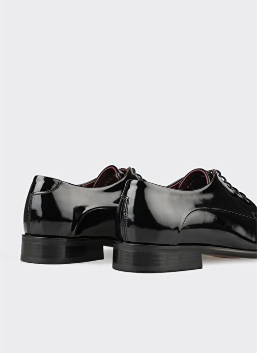 Siyah Deri Erkek Klasik Ayakkabı - Görsel 6