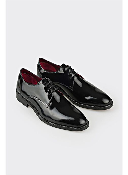 Siyah Deri Erkek Klasik Ayakkabı - Görsel 3