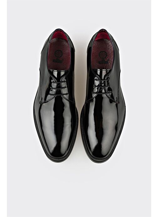 Siyah Deri Erkek Klasik Ayakkabı - Görsel 5