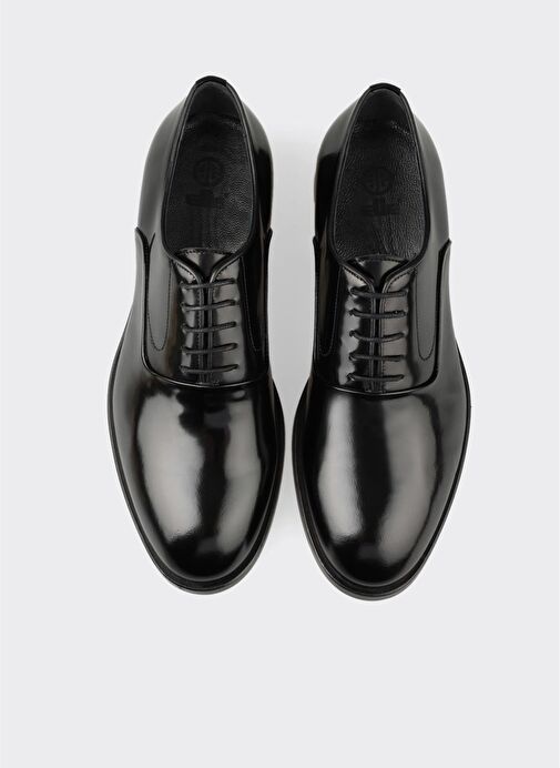 Siyah Deri Erkek Klasik Ayakkabı - Görsel 5