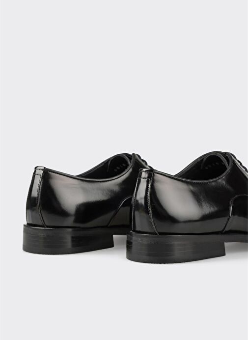 Siyah Deri Erkek Klasik Ayakkabı - Görsel 6