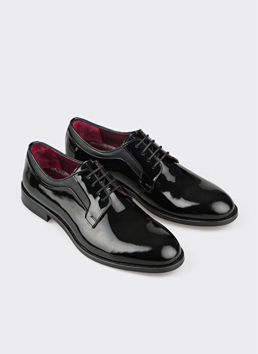 Siyah Deri Erkek Klasik Ayakkabı - Görsel 3