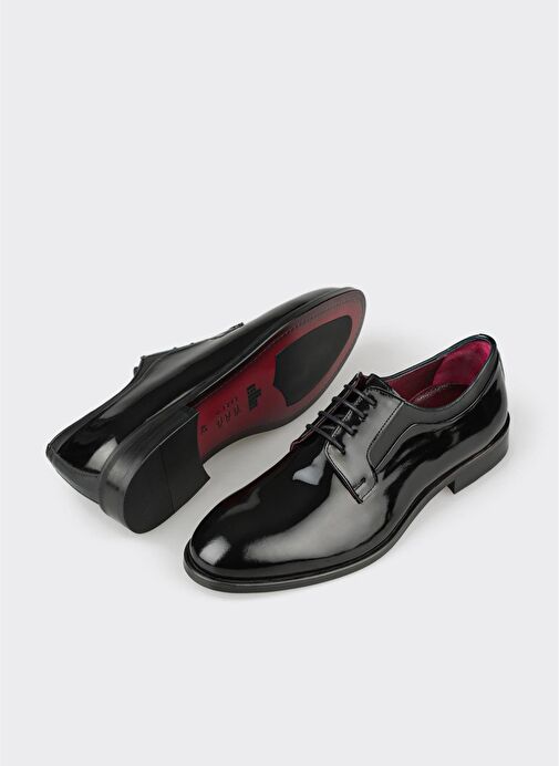 Siyah Deri Erkek Klasik Ayakkabı - Görsel 4