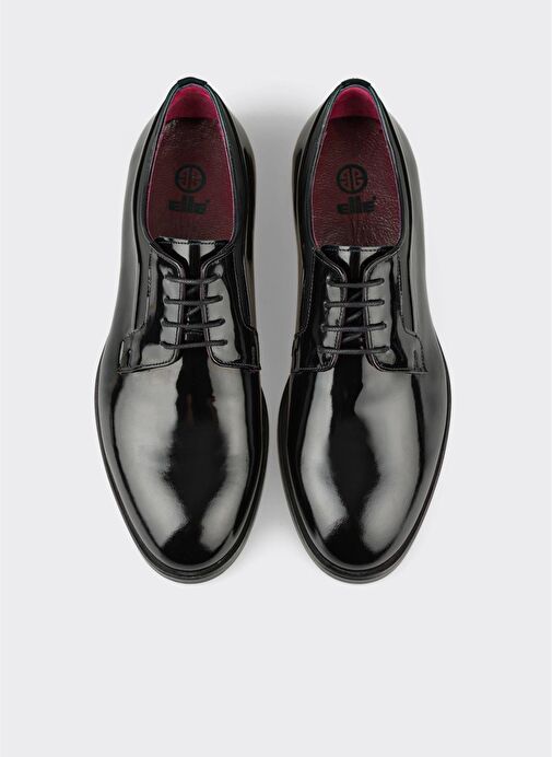 Siyah Deri Erkek Klasik Ayakkabı - Görsel 5