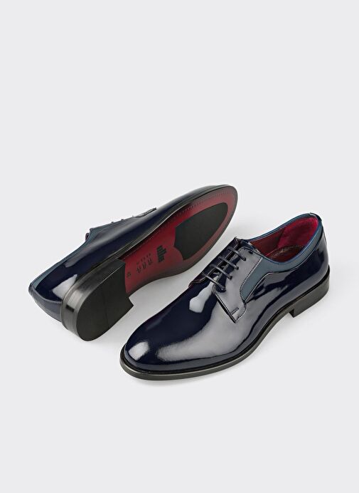 Lacivert Deri Erkek Klasik Ayakkabı - Görsel 4