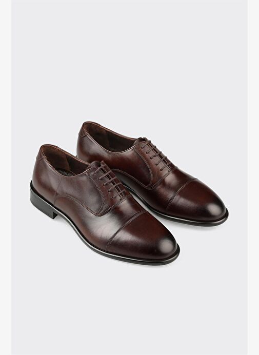 Kahve Deri Erkek Klasik Ayakkabı - Görsel 5