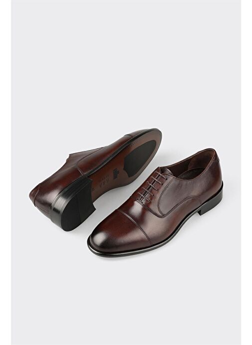 Kahve Deri Erkek Klasik Ayakkabı - Görsel 6