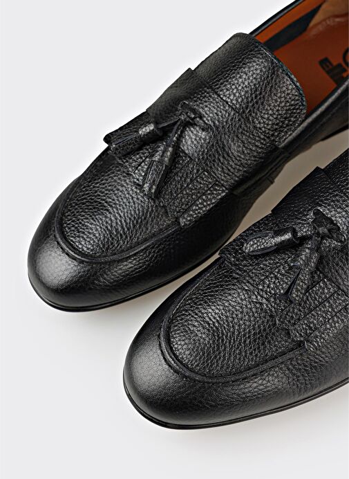 Siyah Deri Erkek Günlük Ayakkabı - Görsel 6