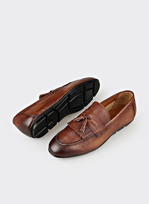 Taba Deri Erkek Günlük Ayakkabı - Görsel 4