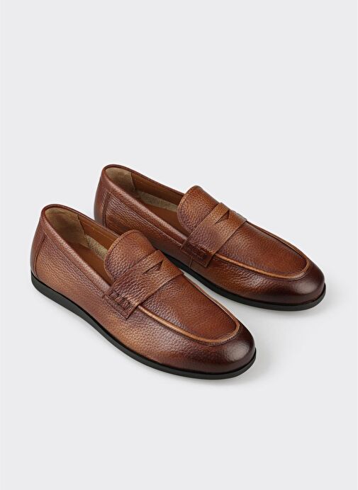 Taba Deri Erkek Günlük Ayakkabı - Görsel 3