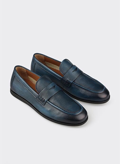 Lacivert Deri Erkek Günlük Ayakkabı - Görsel 3