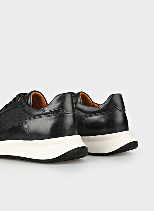 Siyah Deri Erkek Spor Ayakkabı - Görsel 6