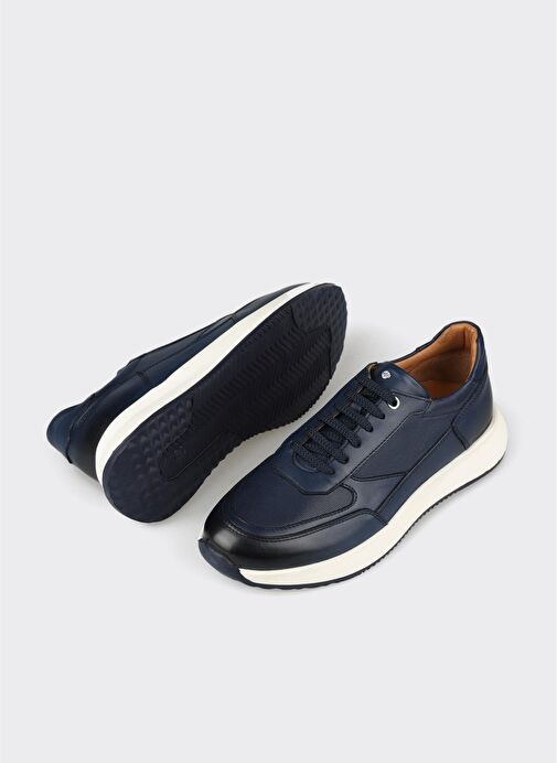 Lacivert Deri Erkek Spor Ayakkabı - Görsel 7
