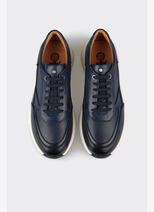 Lacivert Deri Erkek Spor Ayakkabı - Görsel 9