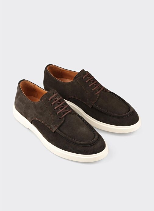 Kahve Deri Erkek Günlük Ayakkabı - Görsel 3