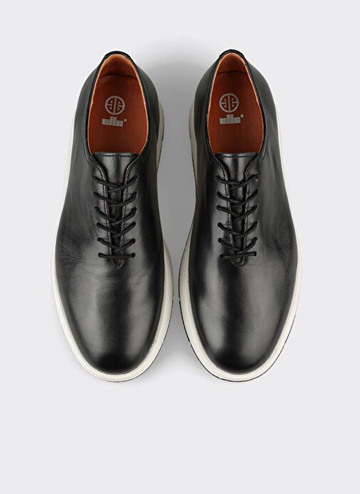 Siyah Deri Erkek Günlük Ayakkabı - Görsel 5