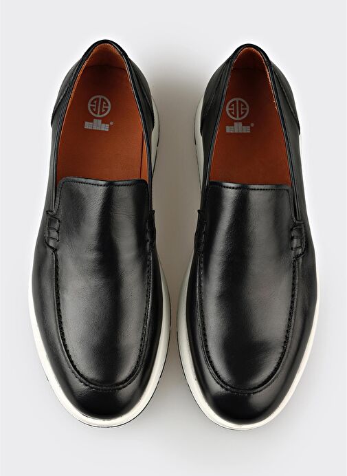 Siyah Deri Erkek Günlük Ayakkabı - Görsel 5