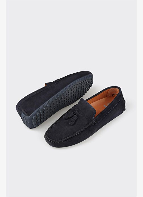 Lacivert Deri Erkek Günlük Ayakkabı - Görsel 4