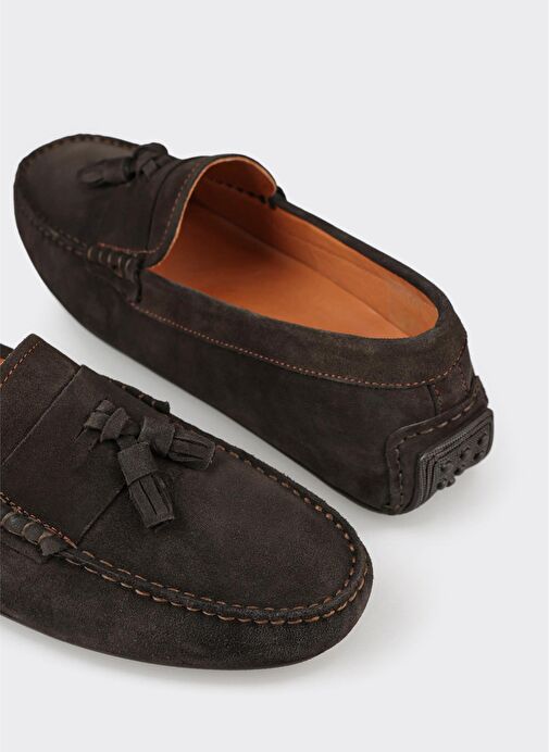 Kahve Deri Erkek Günlük Ayakkabı - Görsel 6