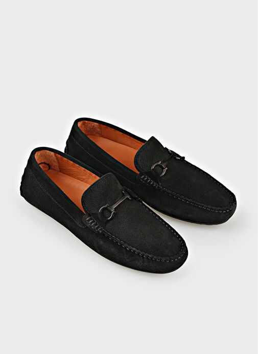 Siyah Deri Erkek Günlük Ayakkabı - Görsel 3