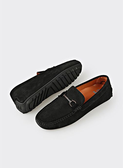 Siyah Deri Erkek Günlük Ayakkabı - Görsel 4