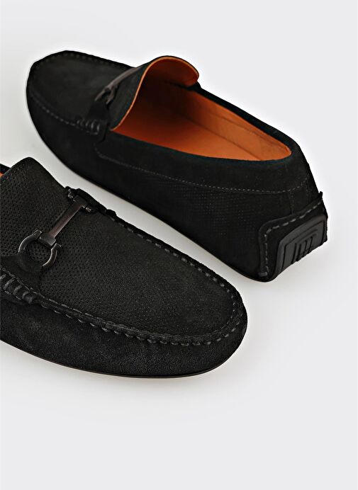 Siyah Deri Erkek Günlük Ayakkabı - Görsel 6