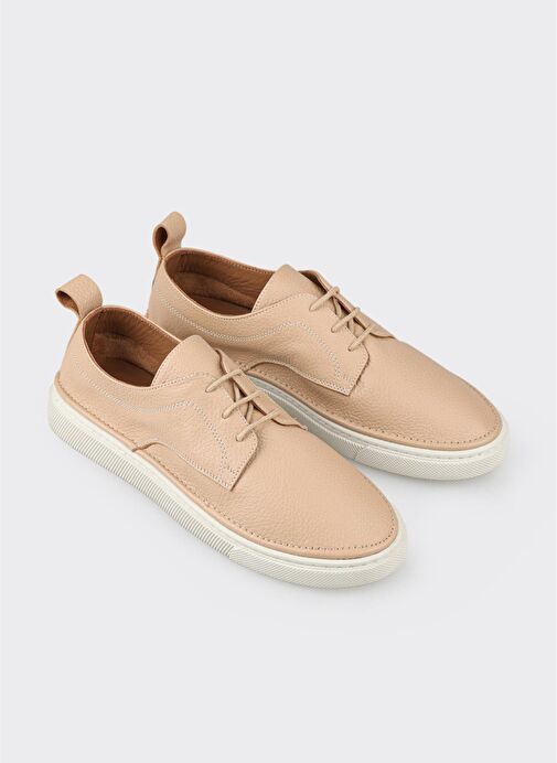 Naturel Deri Kadın Spor Ayakkabı - Görsel 3