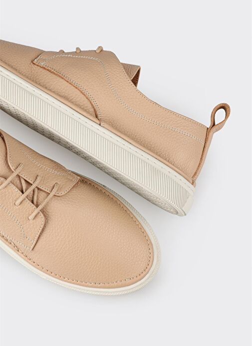 Naturel Deri Kadın Spor Ayakkabı - Görsel 6