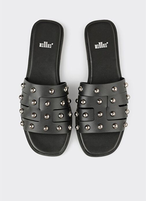 Siyah Kadın Düz Terlik - Görsel 5