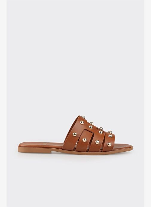 Taba Kadın Düz Terlik - Görsel 2