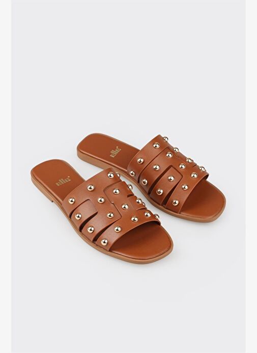 Taba Kadın Düz Terlik - Görsel 3