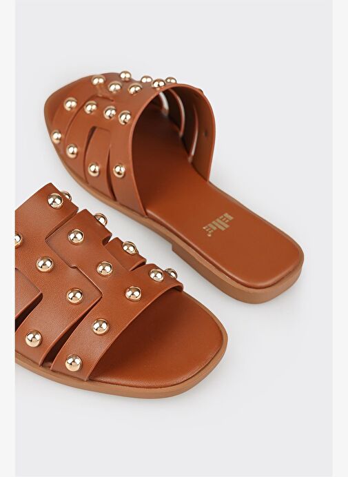 Taba Kadın Düz Terlik - Görsel 6