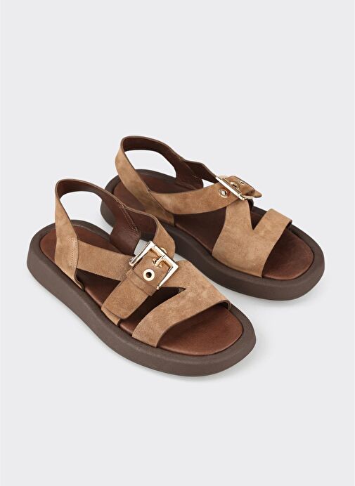 Naturel Deri Kadın Sandalet - Görsel 3