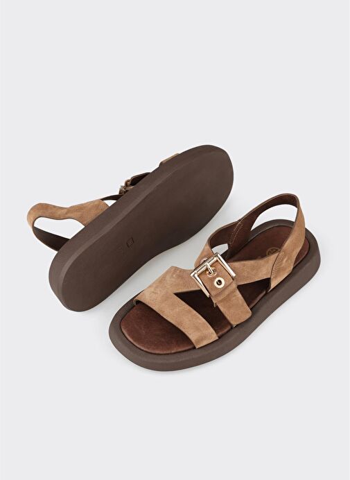 Naturel Deri Kadın Sandalet - Görsel 4