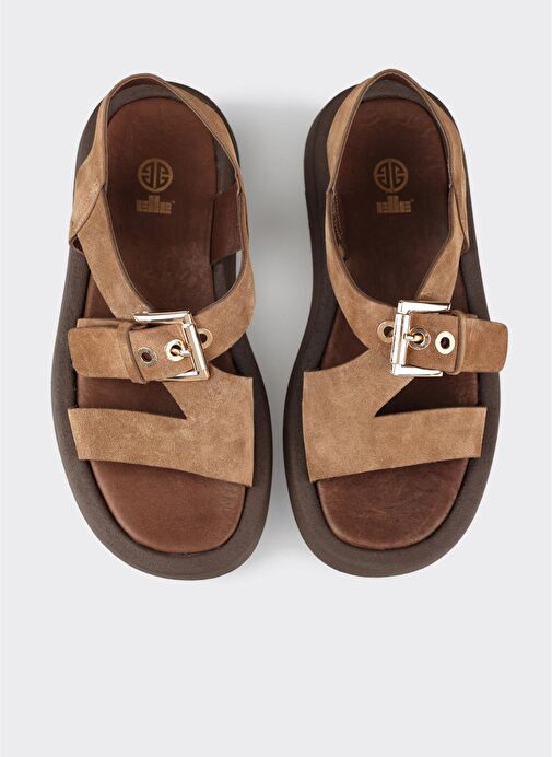 Naturel Deri Kadın Sandalet - Görsel 5