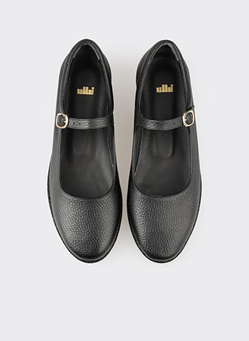 Siyah Deri Kadın Babet - Görsel 5