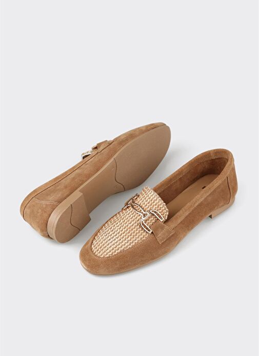 Naturel Deri Kadın Loafer - Görsel 4